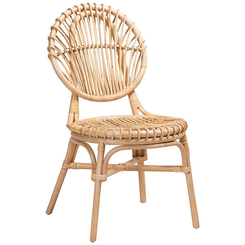 Image 2 Baxton Studio Iris Natural Brown Rattan Dining Chair