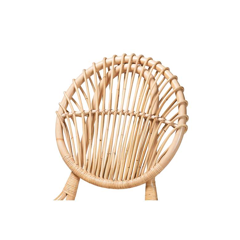 Image 3 Baxton Studio Iris Natural Brown Rattan Dining Chair more views