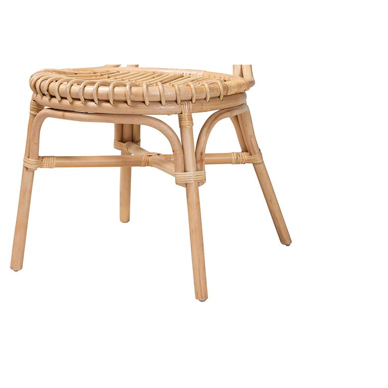 Image 4 Baxton Studio Iris Natural Brown Rattan Dining Chair more views