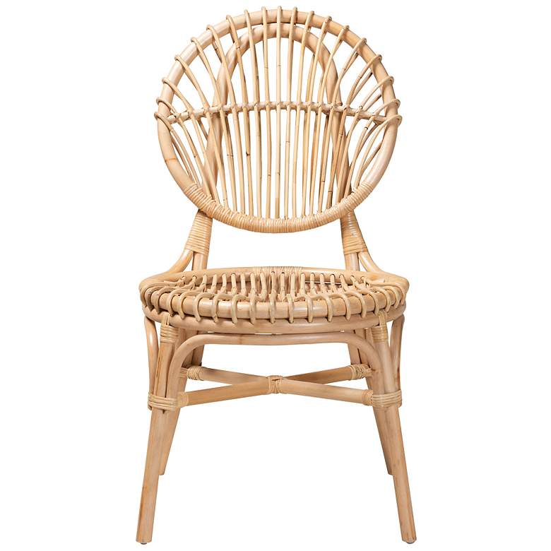 Image 6 Baxton Studio Iris Natural Brown Rattan Dining Chair more views