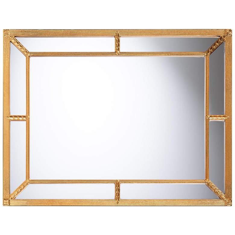 Image 1 Baxton Studio Iskra Rectangular Mirror with Antique Goldleaf Frame