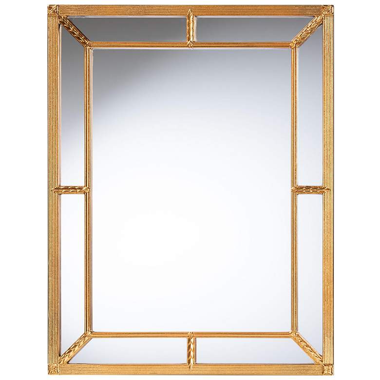 Image 3 Baxton Studio Iskra Rectangular Mirror with Antique Goldleaf Frame more views
