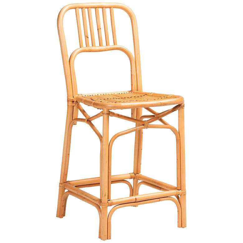 Image 1 Baxton Studio Ivora 24 1/2" Natural Brown Counter Stool
