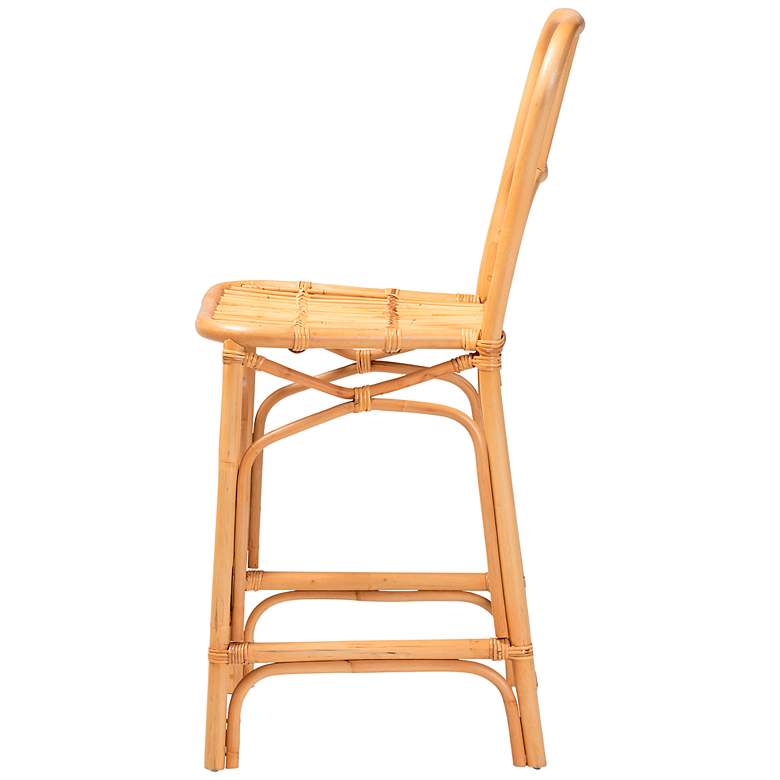 Image 6 Baxton Studio Ivora 24 1/2" Natural Brown Counter Stool more views