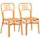 Baxton Studio Ivora Natural Brown Dining Chairs Set of 2
