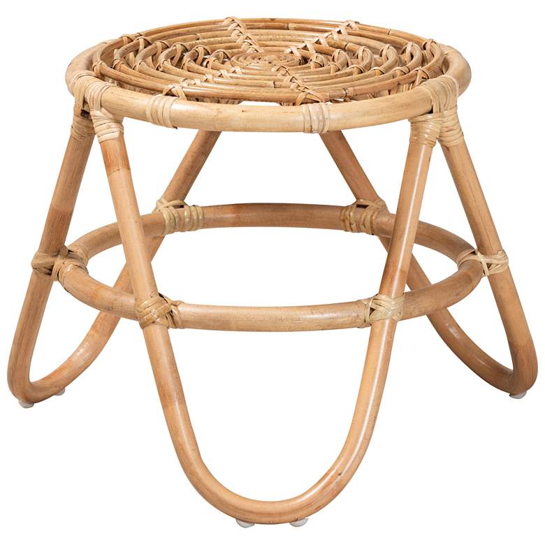 Image 6 Baxton Studio Jacinda 21"W Natural Brown Rattan End Table more views