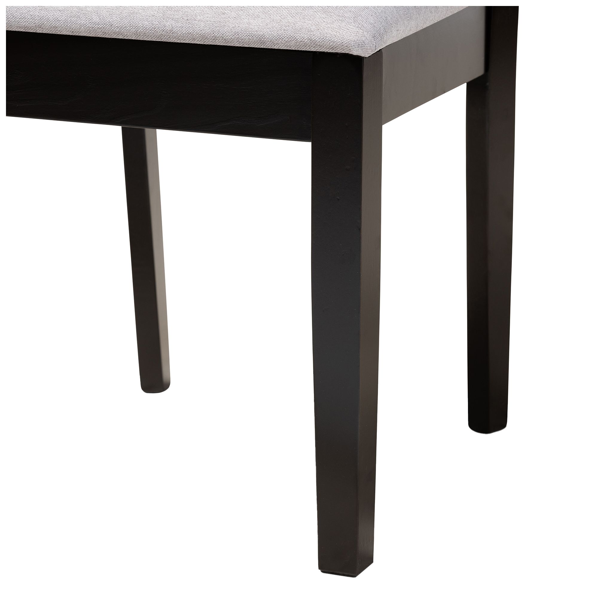 Image 5 Baxton Studio Jackson Grey Fabric Upholstered Wood 4-Piece Dining Chair Set more views