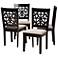 Baxton Studio Jackson Sand Fabric Upholstered Wood 4-Piece Dining Chair Set