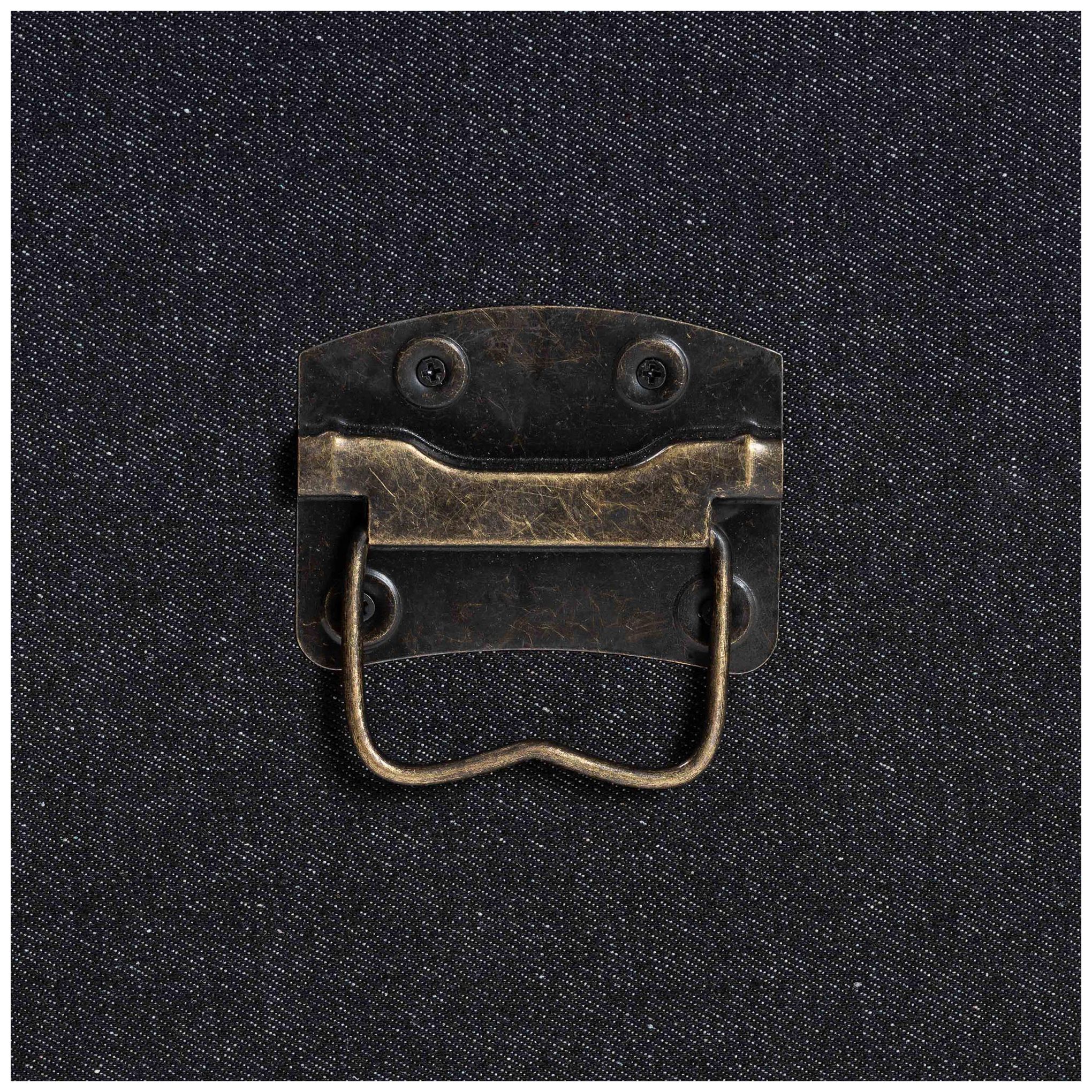 Baxton Studio Jaelyn Vintage Black Canvas 4-Drawer End Table