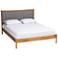Baxton Studio Jaiana Grey Fabric and Oak Brown Wood Queen Size Bed