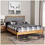 3_Baxton Studio Jaiana Grey Fabric and Oak Brown Wood Queen Size Bed more views