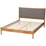 5_Baxton Studio Jaiana Grey Fabric and Oak Brown Wood Queen Size Bed more views