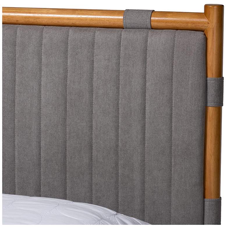 Image 6 Baxton Studio Jaiana Grey Fabric and Oak Brown Wood Queen Size Bed more views