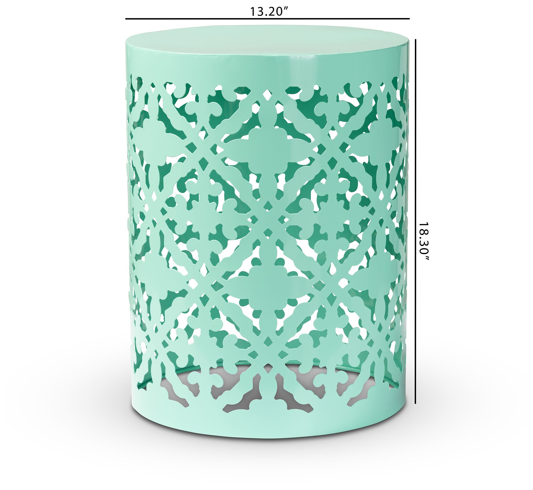 Image 7 Baxton Studio Jamila Aqua Finished metal Outdoor Side Table more views