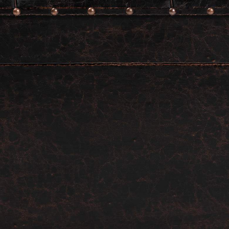 Image 2 Baxton Studio Janna Dark Brown Faux Leather Storage Ottoman more views
