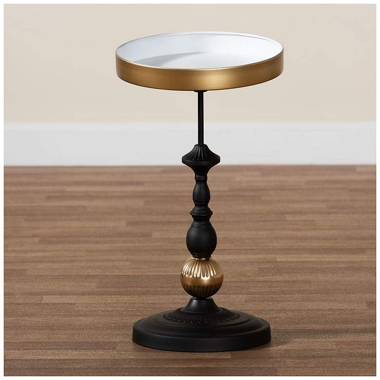 Image 1 Baxton Studio Javion Modern Glam Round Accent Side Table