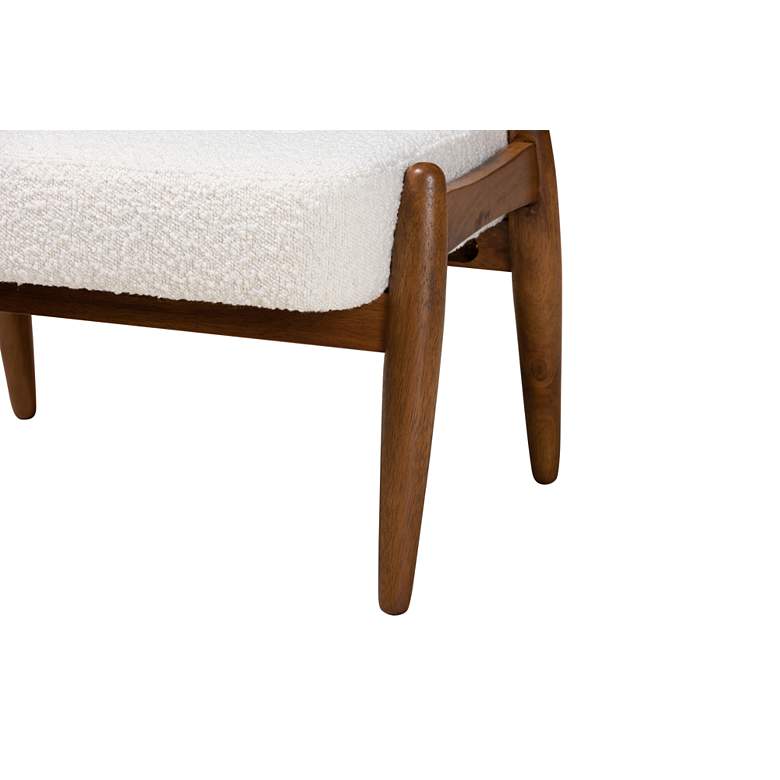 Image 4 Baxton Studio Jeanine Cream Tufted Fabric Ottoman Footstool more views