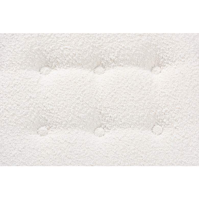 Image 5 Baxton Studio Jeanine Cream Tufted Fabric Ottoman Footstool more views