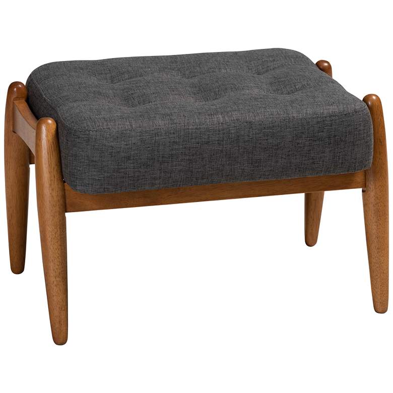 Image 2 Baxton Studio Jeanine Dark Gray Ottoman Footstool