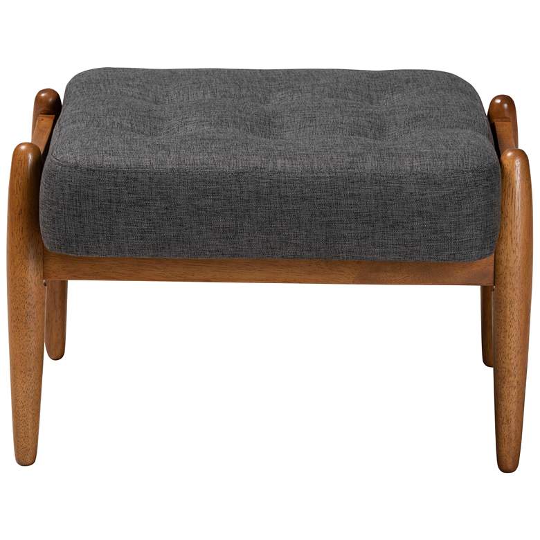 Image 5 Baxton Studio Jeanine Dark Gray Ottoman Footstool more views