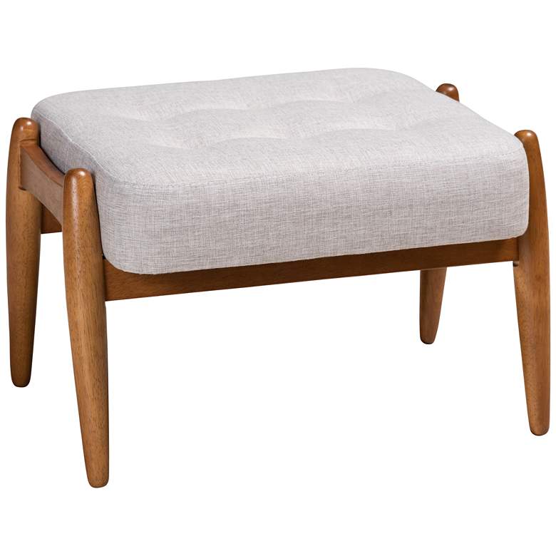 Image 2 Baxton Studio Jeanine Greyish Beige Ottoman Footstool