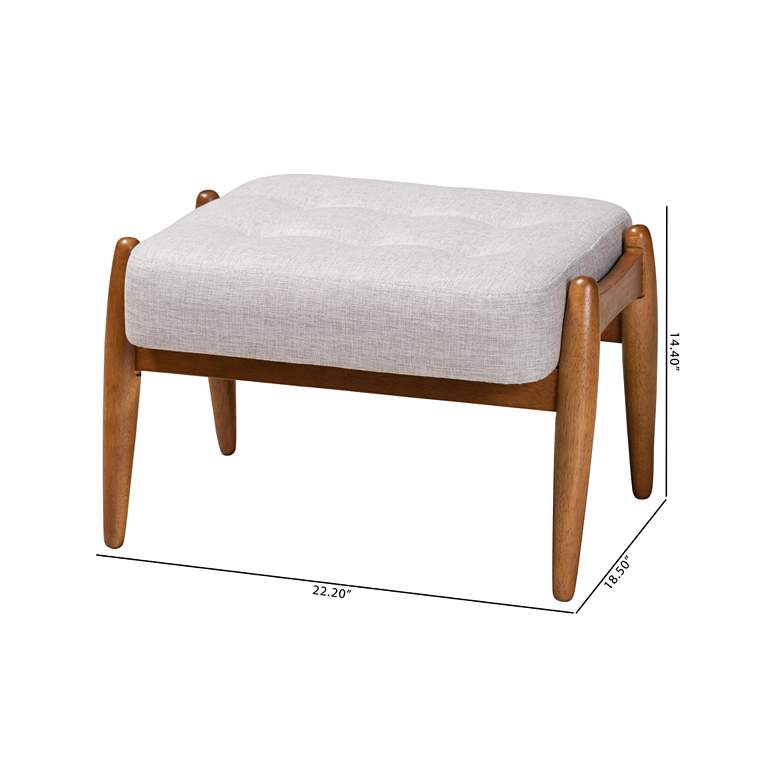 Image 7 Baxton Studio Jeanine Greyish Beige Ottoman Footstool more views