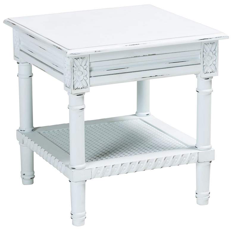 Image 1 Baxton Studio Jeanne Vintage Traditional White Wood End Table