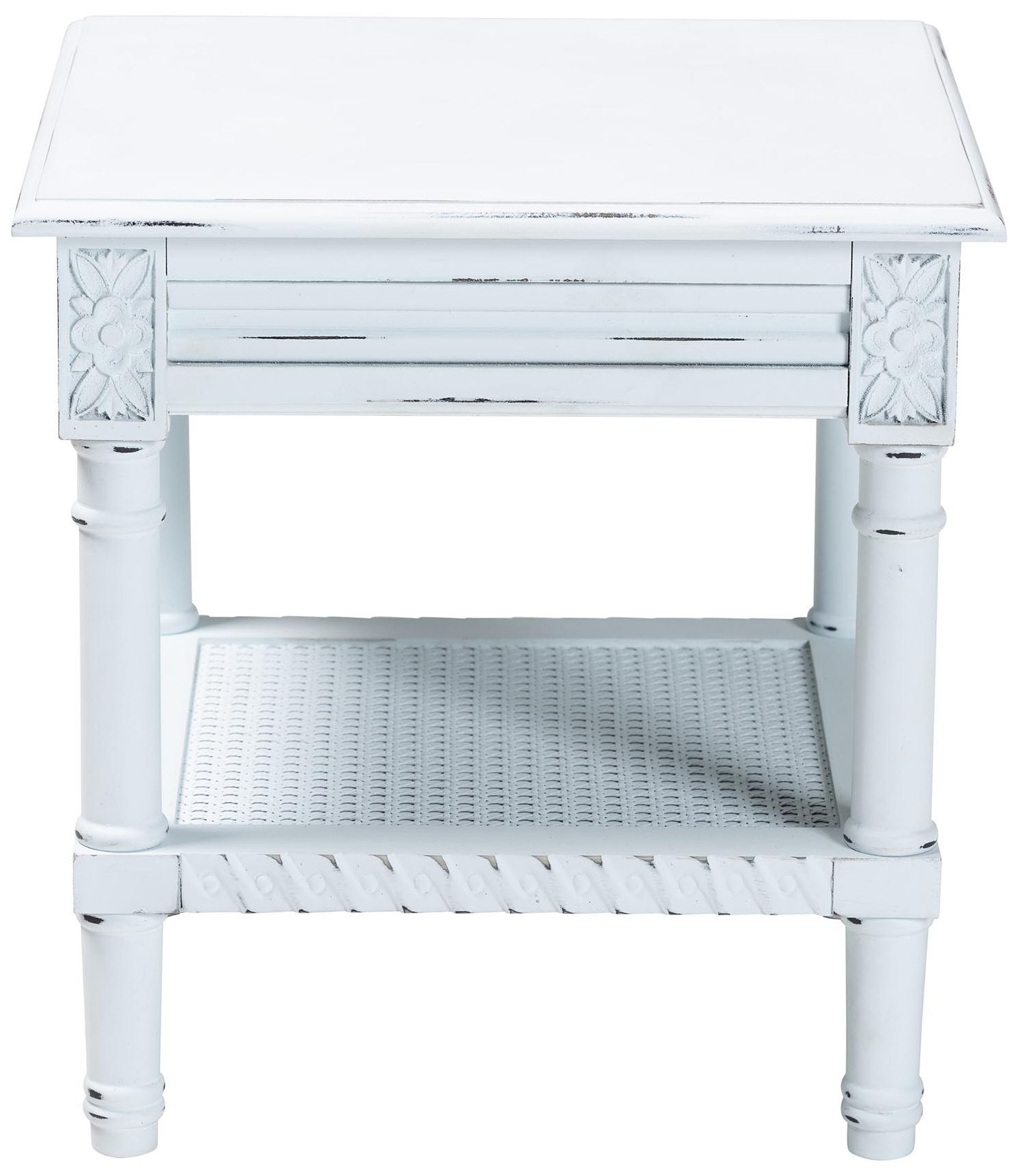 Image 3 Baxton Studio Jeanne Vintage Traditional White Wood End Table more views