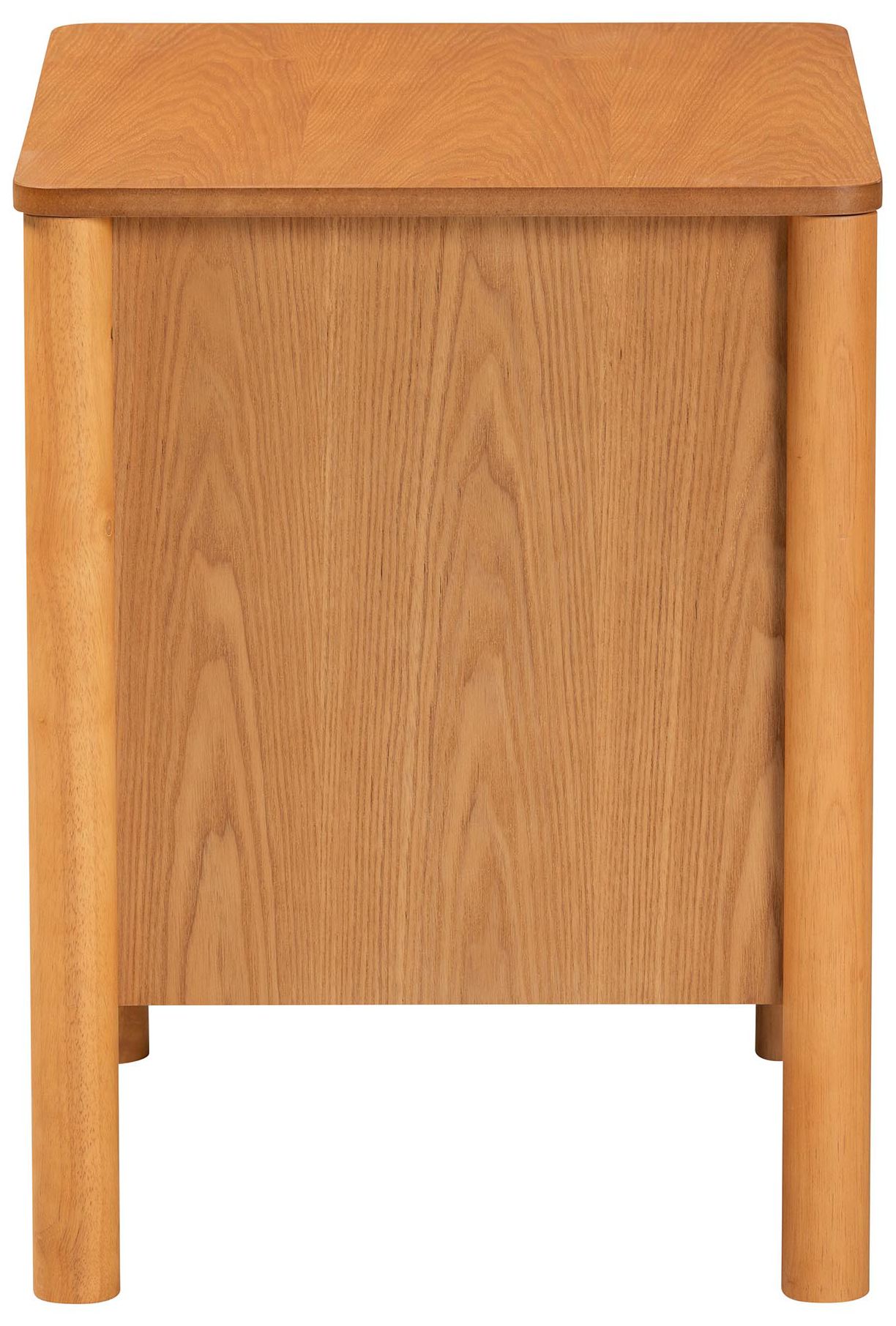 Image 5 Baxton Studio Jenn Golden Brown Wood 2-Drawer Nightstand with Rattan more views