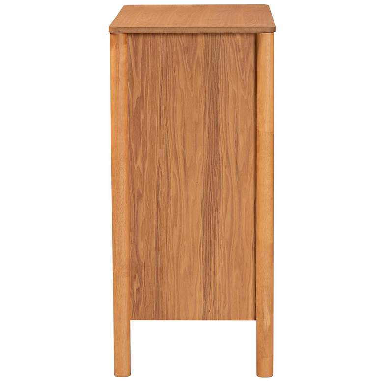 Image 6 Baxton Studio Jenn Golden Brown Wood 4-Drawer Chest with Rattan more views