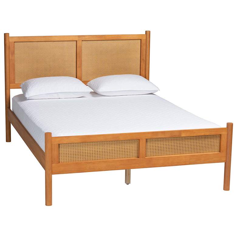 Image 2 Baxton Studio Jenn Golden Brown Wood Queen Size Platform Bed