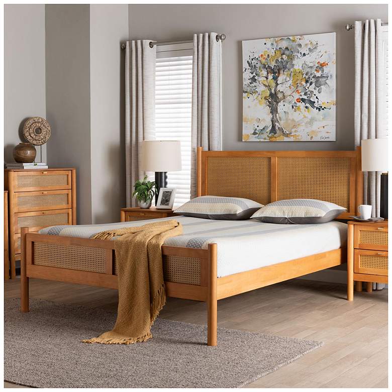 Image 3 Baxton Studio Jenn Golden Brown Wood Queen Size Platform Bed more views