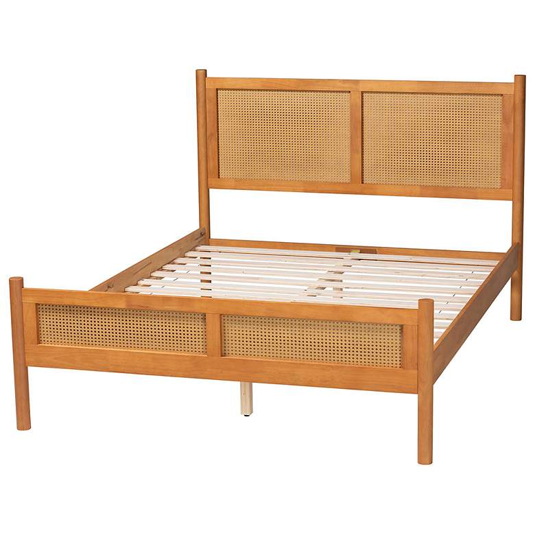 Image 5 Baxton Studio Jenn Golden Brown Wood Queen Size Platform Bed more views