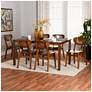 2_Baxton Studio Jeriah Mid Century Wood and Woven Rattan 7-Piece Dining Set more views