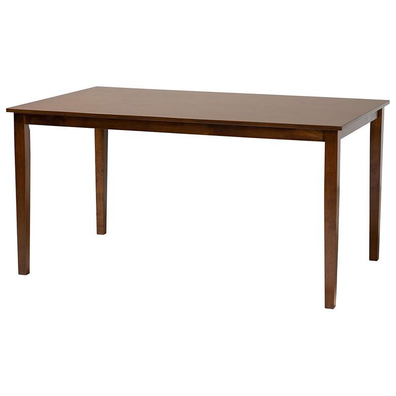 Image 4 Baxton Studio Jeriah Mid Century Wood and Woven Rattan 7-Piece Dining Set more views