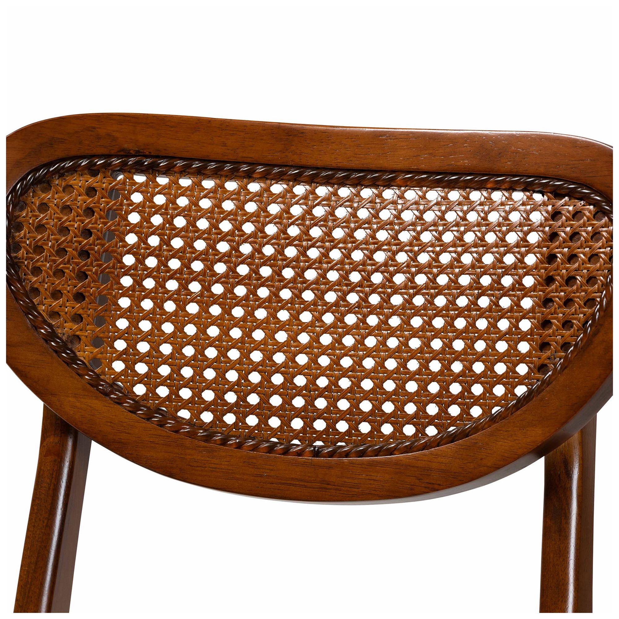 Image 6 Baxton Studio Jeriah Mid Century Wood and Woven Rattan 7-Piece Dining Set more views