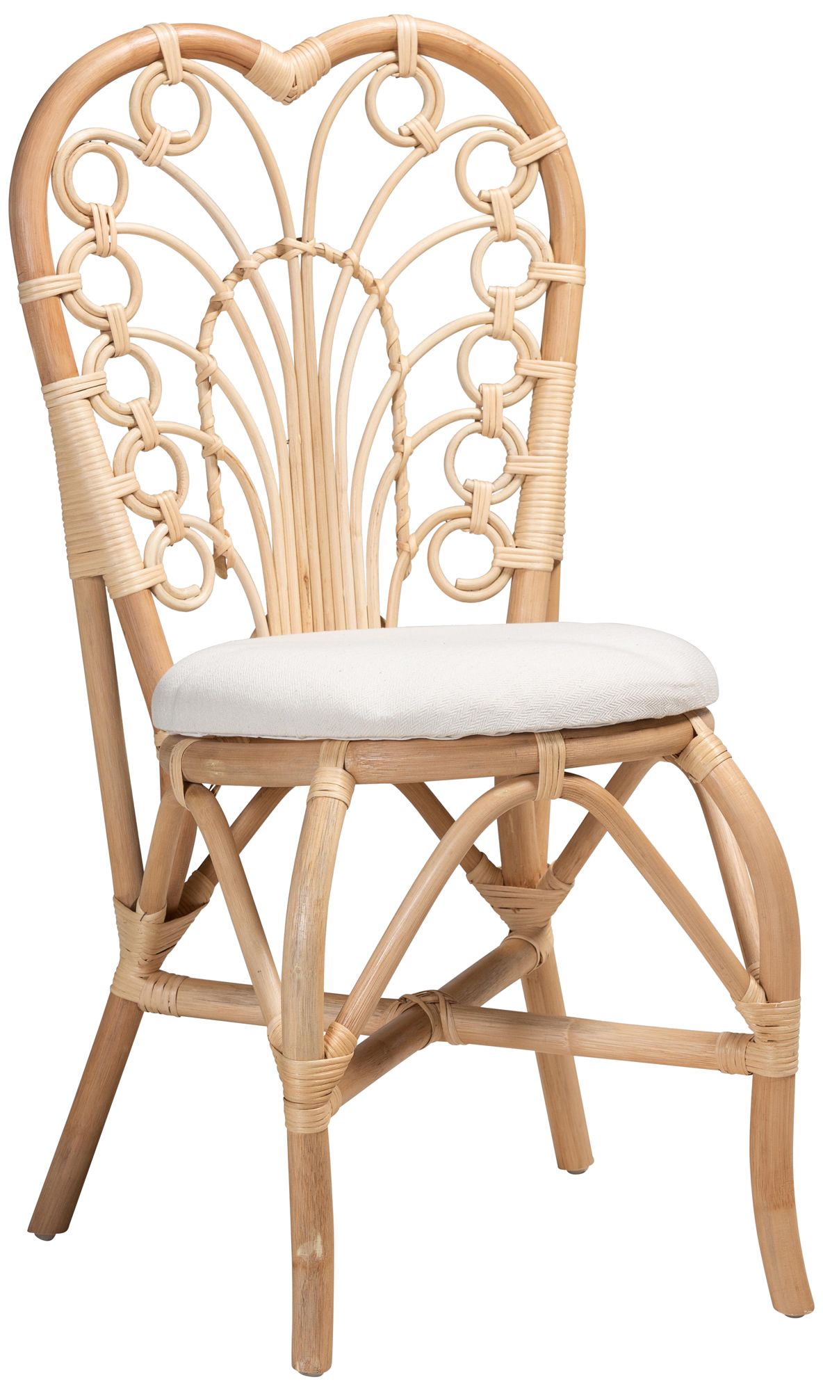 Image 2 Baxton Studio Jerica Natural Brown Rattan Dining Chair