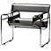Baxton Studio Jericho Black Leather Mid-Century Modern Accent Chair