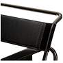 5_Baxton Studio Jericho Black Leather Mid-Century Modern Accent Chair more views
