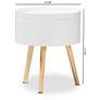 Baxton Studio Jessen 15" Wide White Wood Nightstand with Removable Top
