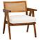 Baxton Studio Jetsam Walnut Brown Finished Wood Arm Chair