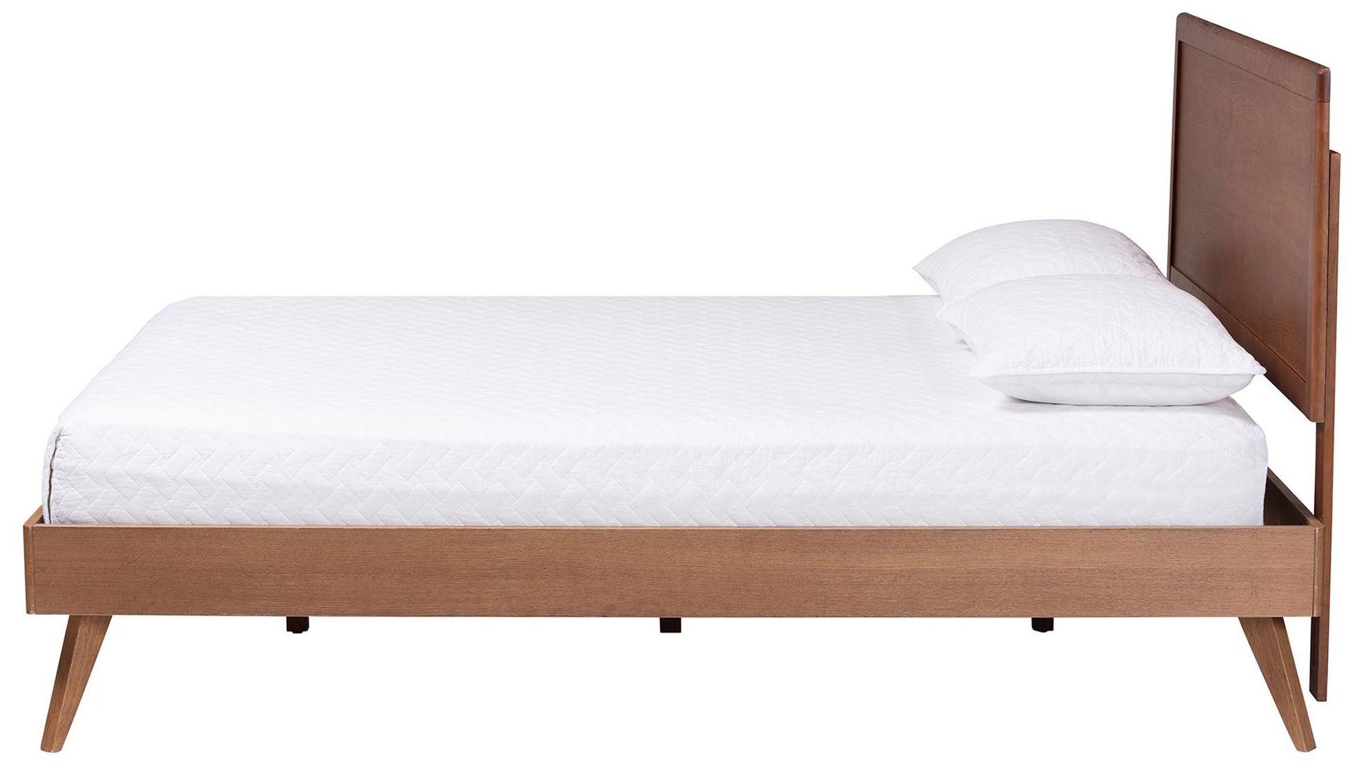 Image 3 Baxton Studio Jiro Platform Bed - Mid-Century Modern Wood Bed Frame, Queen more views