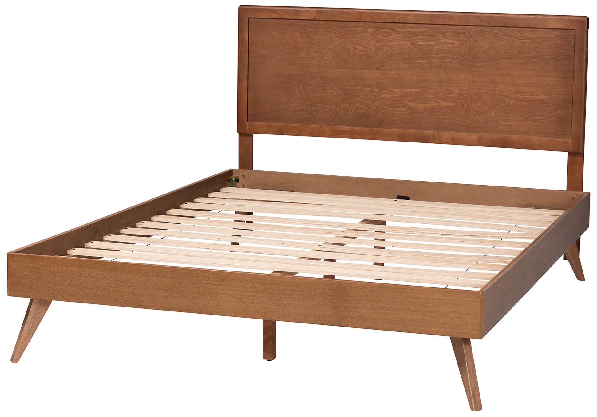 Image 4 Baxton Studio Jiro Platform Bed - Mid-Century Modern Wood Bed Frame, Queen more views