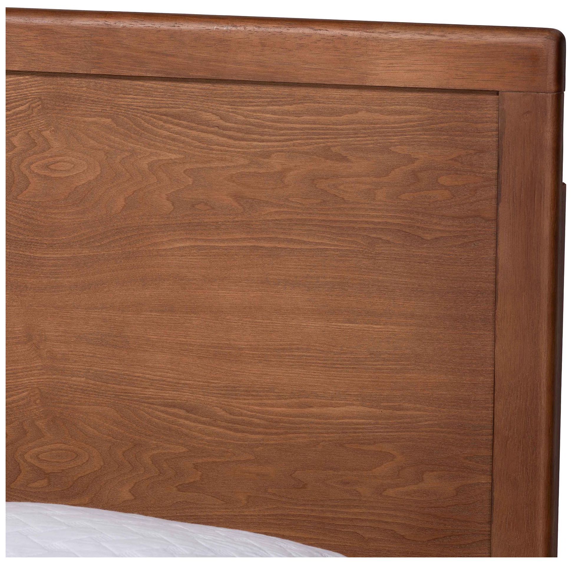 Image 5 Baxton Studio Jiro Platform Bed - Mid-Century Modern Wood Bed Frame, Queen more views