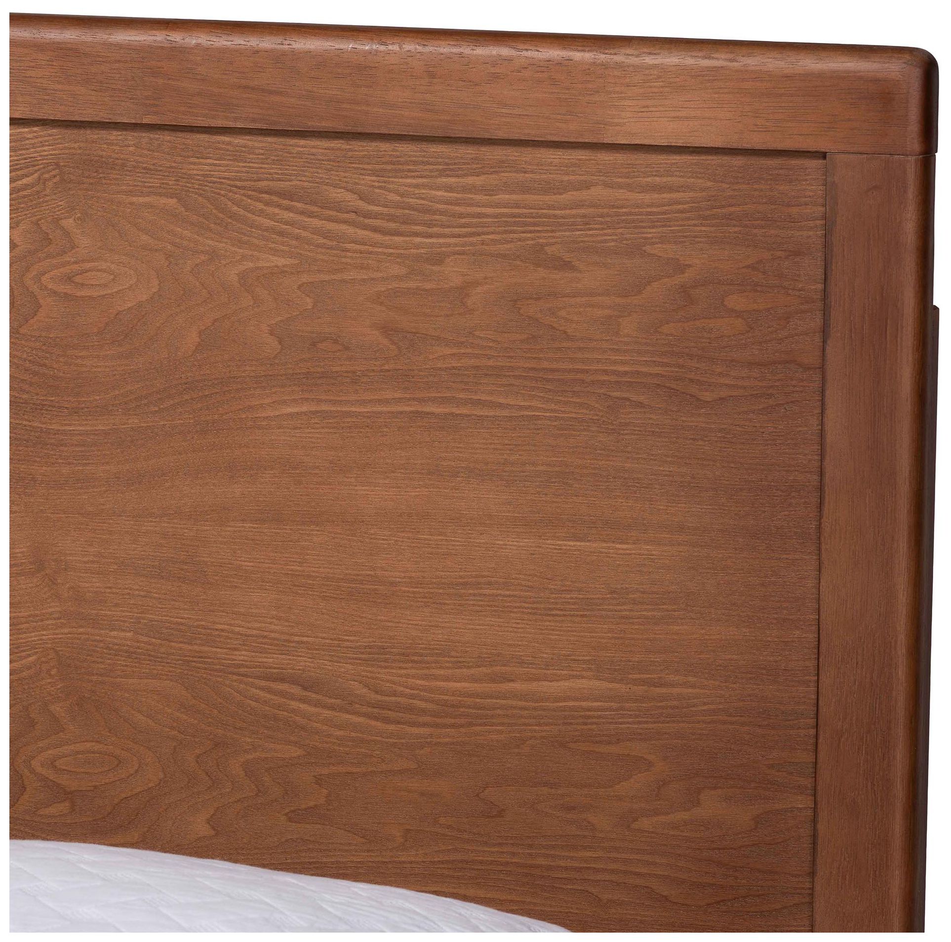 Image 5 Baxton Studio Jiro Platform Bed with Panel Headboard and Angled Legs, Full more views