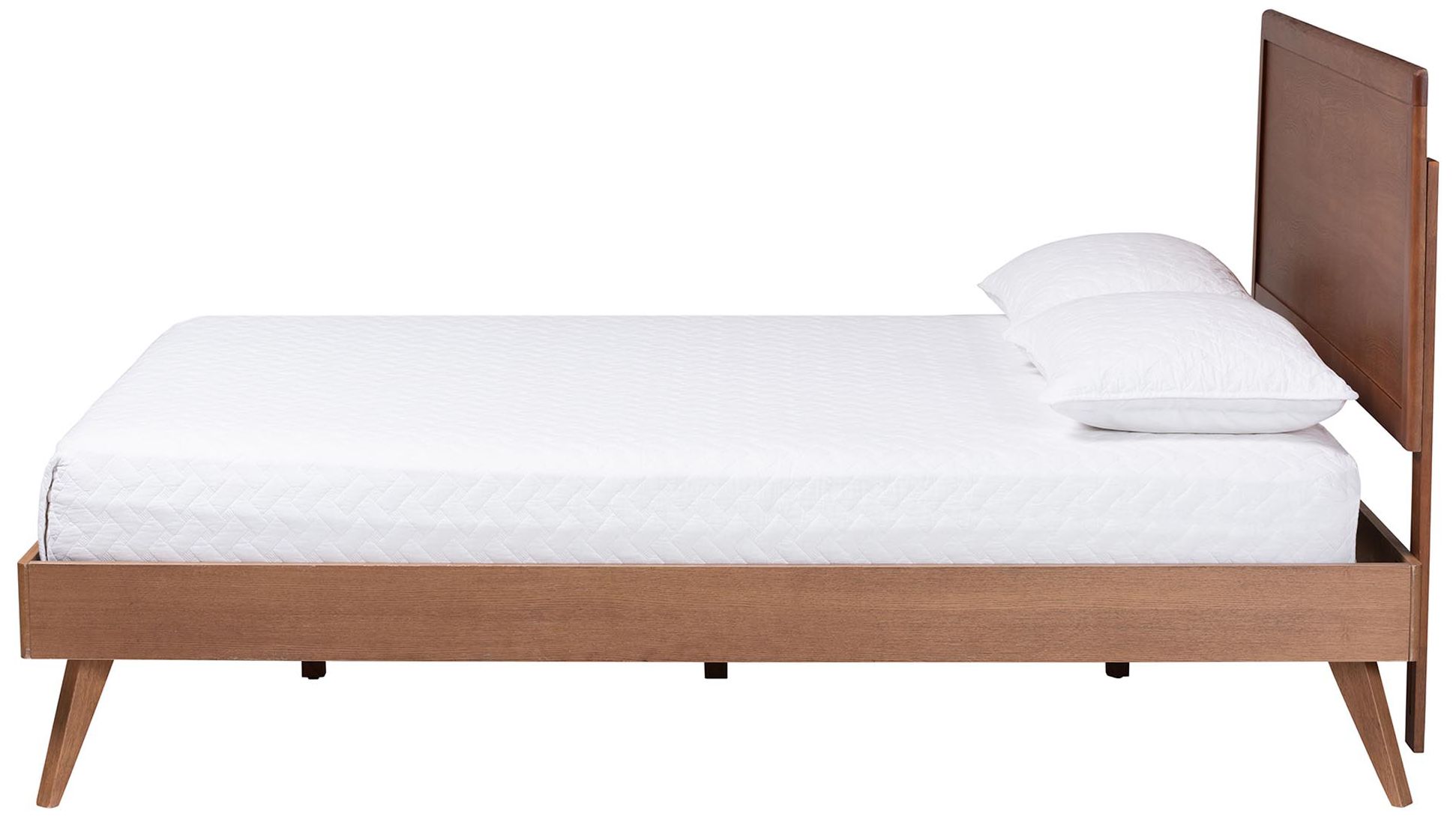 Image 3 Baxton Studio Jiro Platform Bed - Wood Bed Frame with Panel Headboard, King more views