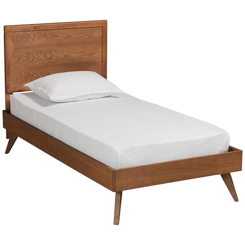 Image 2 Baxton Studio Jiro Walnut Brown Twin Size Platform Bed