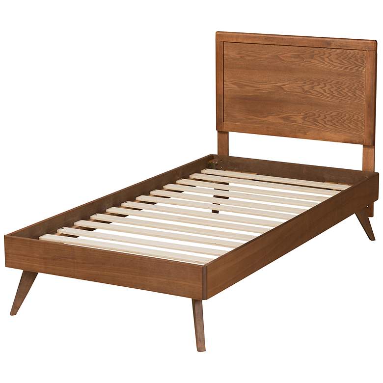Image 6 Baxton Studio Jiro Walnut Brown Twin Size Platform Bed more views