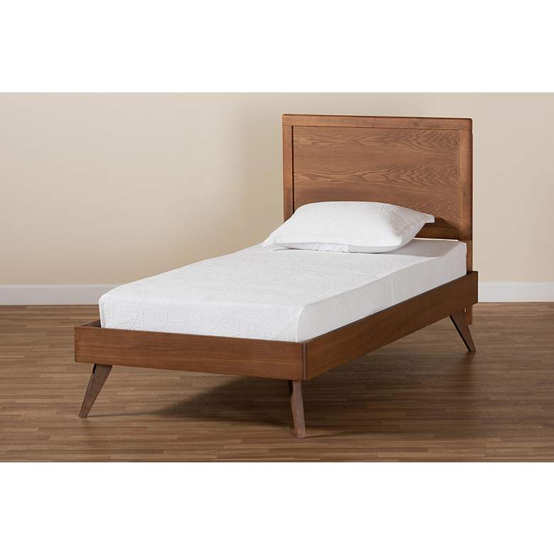 Image 7 Baxton Studio Jiro Walnut Brown Twin Size Platform Bed more views