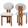Baxton Studio Kacela Light Grey Boucle Fabric Wood 2-Piece Dining Chair Set